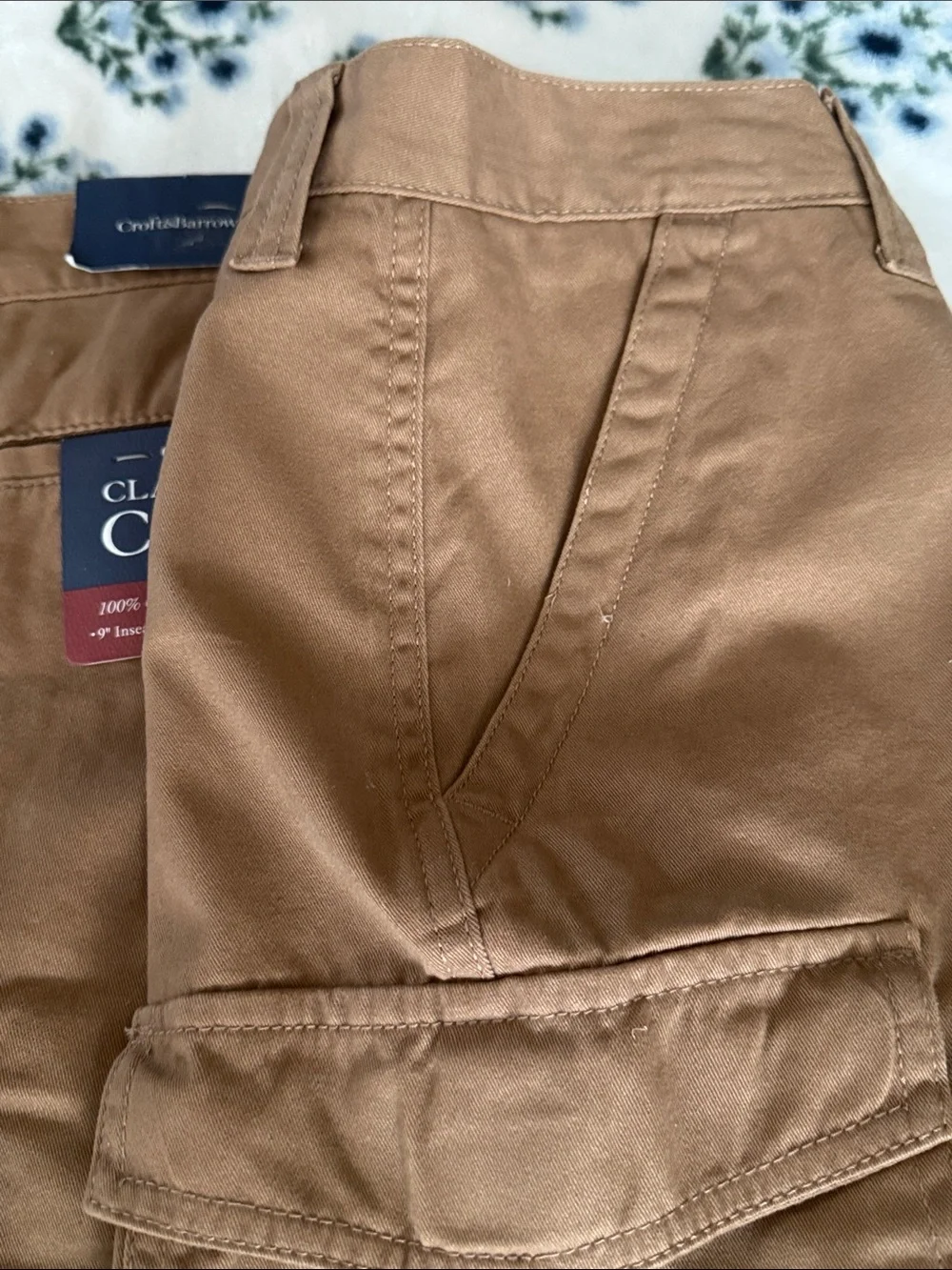 croft & barrow Men's Classic Twill Cargo Shorts - Brown size 32